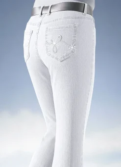 Damen Mona Lange Hosen|Jeans<Jeans mit Strasssteinchen