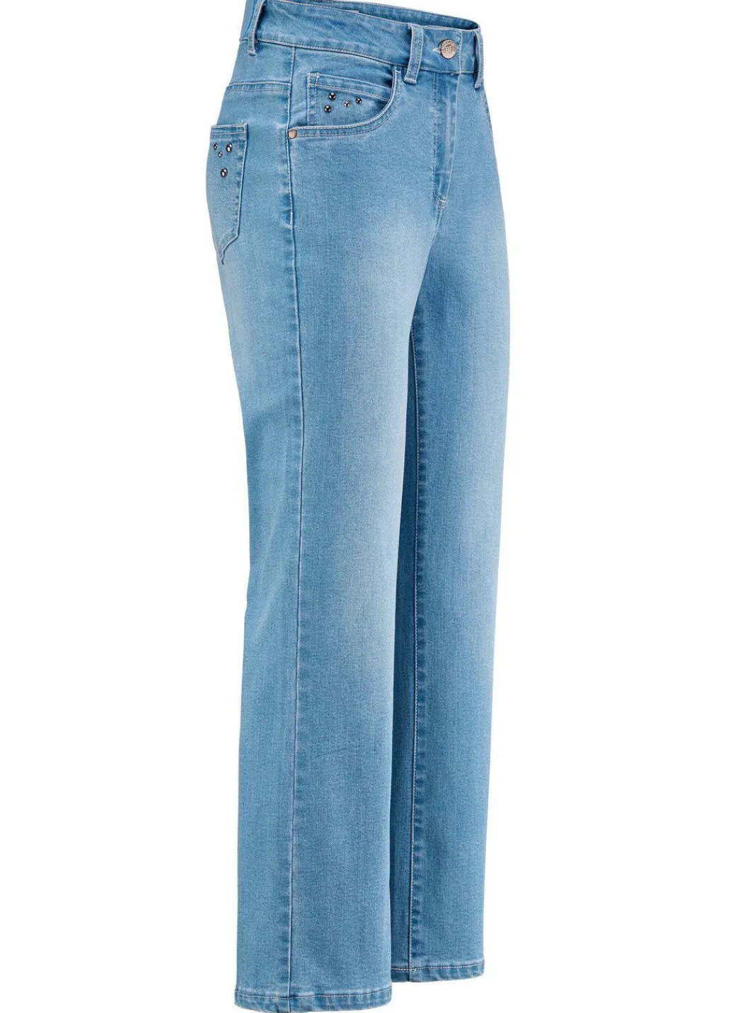 Damen Mona Lange Hosen|Jeans<Jeans mit trendigen Ziernieten