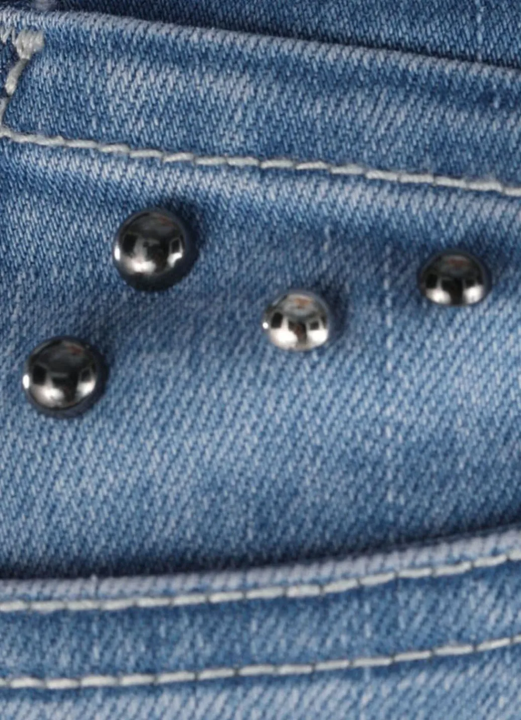 Damen Mona Lange Hosen|Jeans<Jeans mit trendigen Ziernieten
