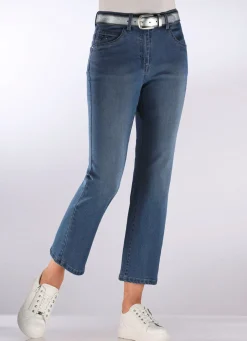 Damen Mona Lange Hosen|Jeans<Jeans mit trendigen Ziernieten