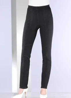 Damen Mona Schlupfhosen|Jeans<Jersey-Hose in Denim-Optik