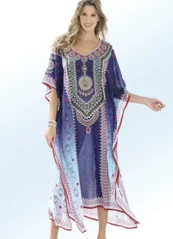 Damen Mona Strandkleider|Sommerkleider<Kaftan mit Schmucksteinchen