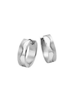 Discount Klappcreolen aus Edelstahl Herren Modeschmuck