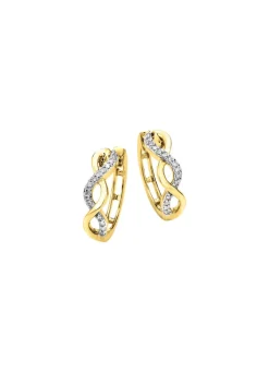 Damen Mona Ohrschmuck<Klappcreolen mit 30 Diamanten