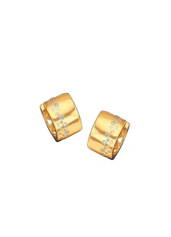 Hot Klappcreolen mit Brillanten Damen Ohrschmuck