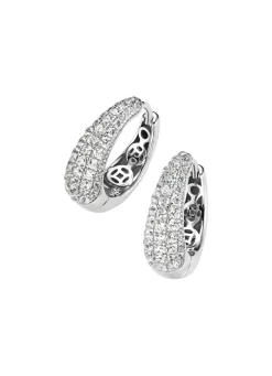 Hot Klappcreolen mit Zirkonia Damen Ohrschmuck