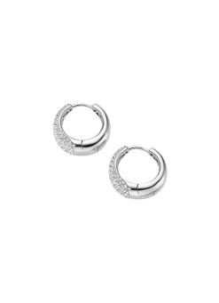 Hot Klappcreolen mit Zirkonia Damen Ohrschmuck