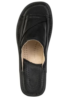 Online Klassische Damen-Pantoletten, aus Leder Damen Pantoletten|Hausschuhe