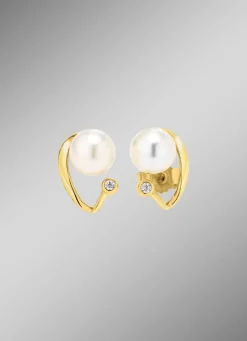 Online Klassische Eleganz: Ohrstecker mit Süßwasser-Zuchtperlen Damen Ohrschmuck