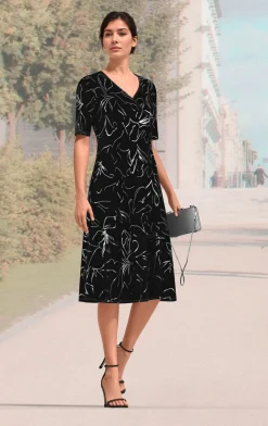 Damen Mona Freizeitkleider|Abendkleider<Kleid in Wickeloptik