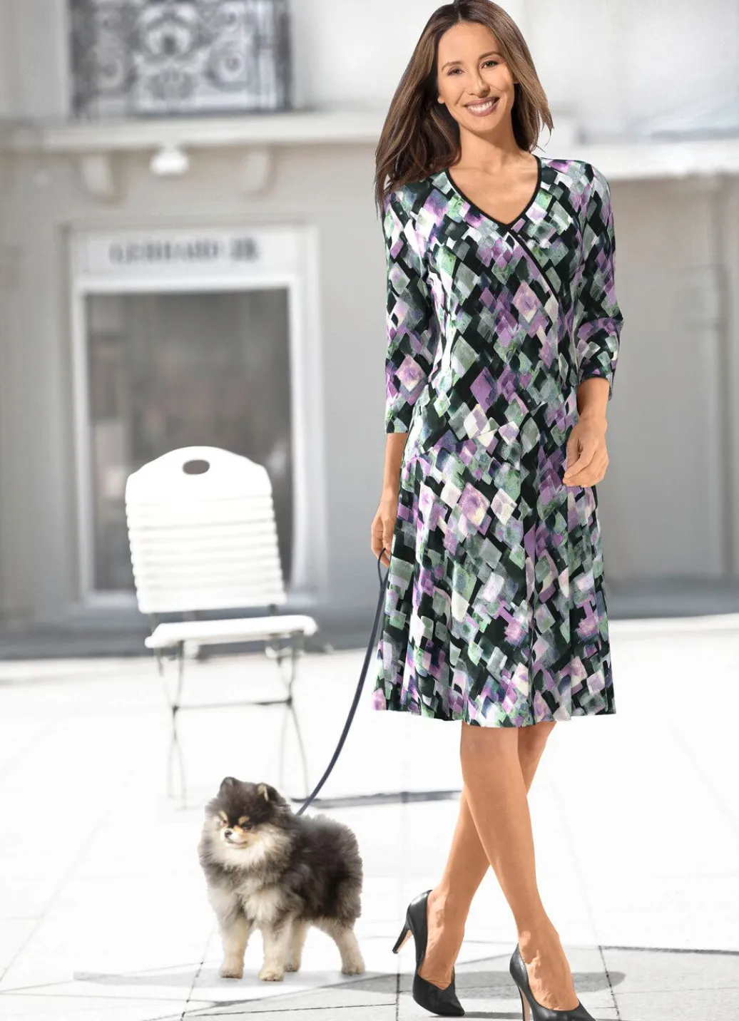 Damen Mona Freizeitkleider<Kleid in Wickeloptik