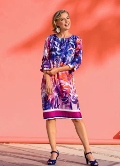 Damen Mona Sommerkleider|Freizeitkleider<Kleid mit ausdruckstarkem Bordürendruck