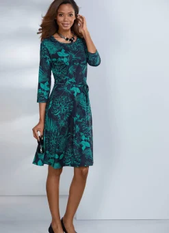 Damen Mona Freizeitkleider<Kleid mit Bindegürtel in Schlupfform