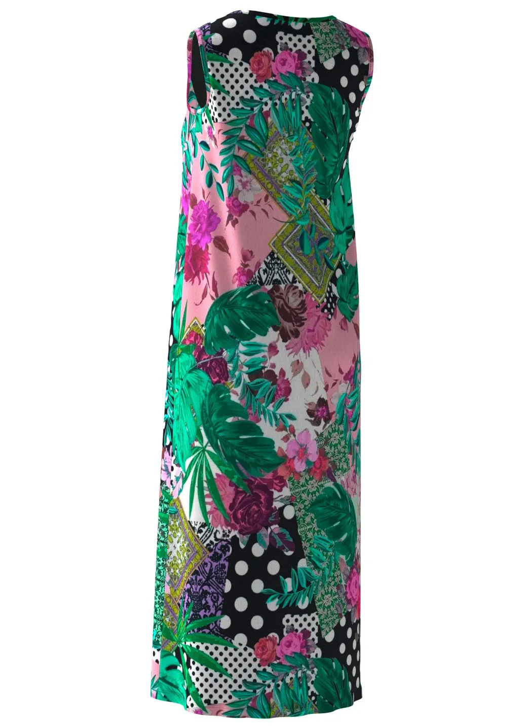 Damen Mona Strandkleider|Sommerkleider<Kleid mit farbbrillantem Druckdessin, ärmellos