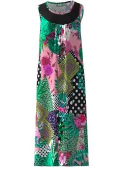 Damen Mona Strandkleider|Sommerkleider<Kleid mit farbbrillantem Druckdessin, ärmellos