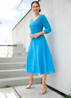 Damen Mona Abendkleider|Abendmode<Kleid mit feinen Zierkugeln