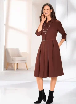 Damen Mona Freizeitkleider|Basics<Kleid mit Gürtel