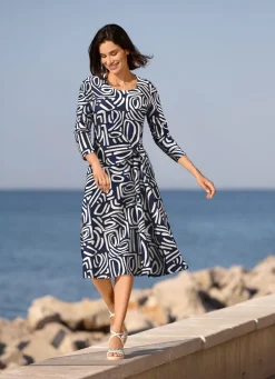 Damen Mona Freizeitkleider<Kleid mit Knotenoptik