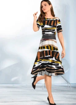 Damen Mona Sommerkleider|Freizeitkleider<Kleid mit Lederimitat-Einsatz