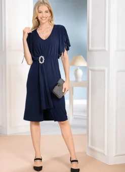 Damen Mona Freizeitkleider|Abendkleider<Kleid mit Schmuckspange