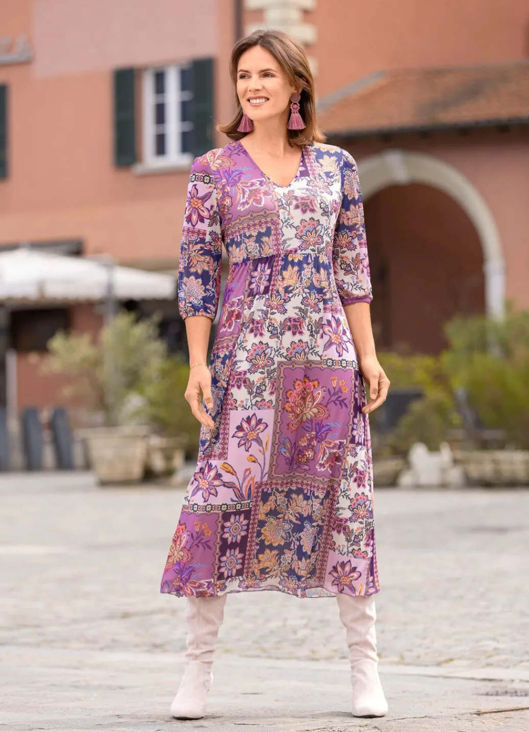 Damen Mona Freizeitkleider<Kleid mit tollem Dessin