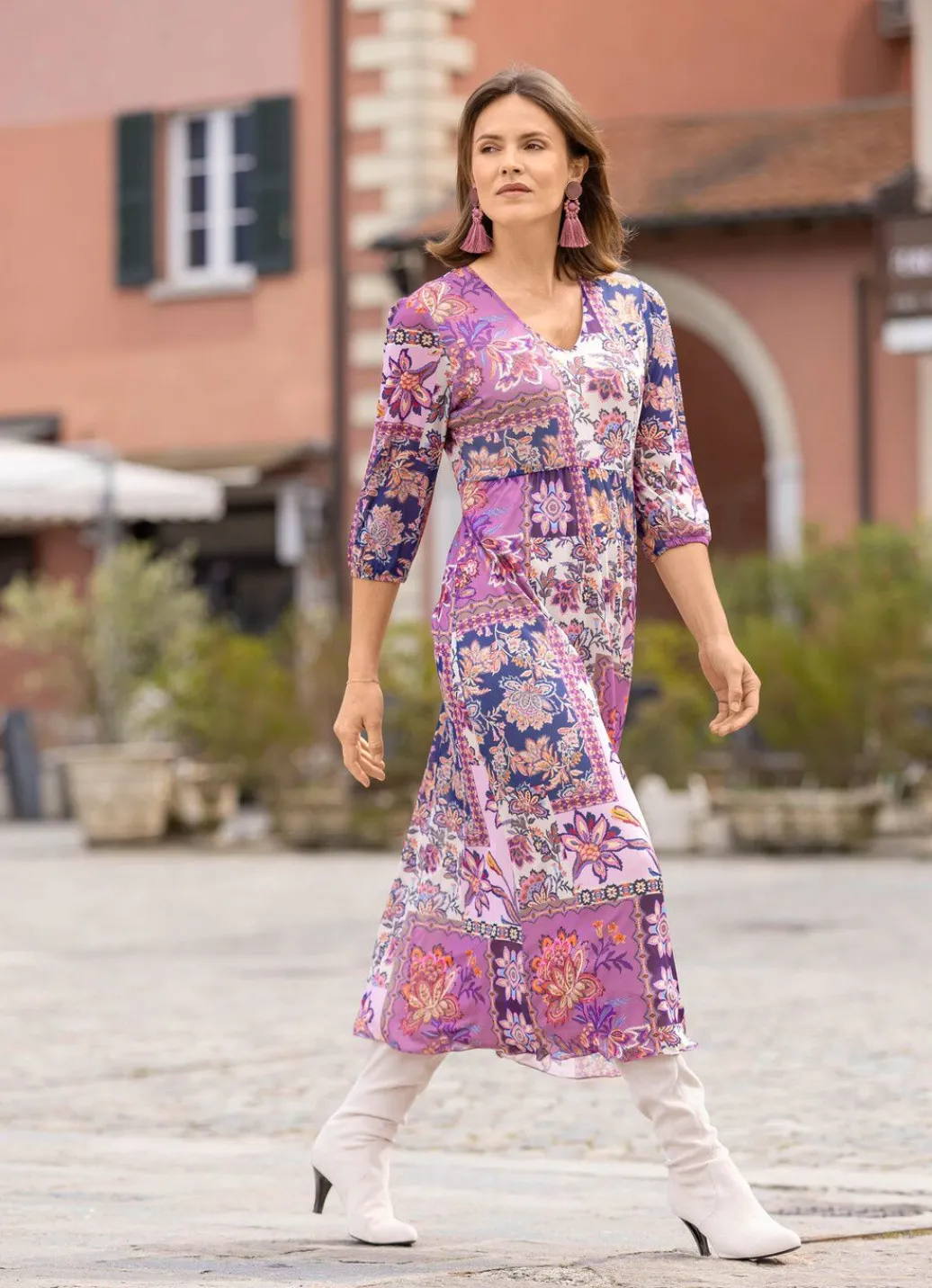 Damen Mona Freizeitkleider<Kleid mit tollem Dessin