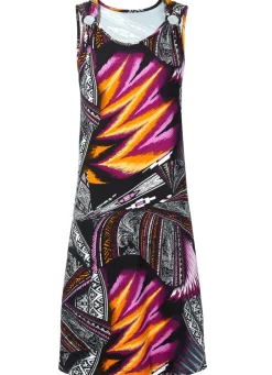 Damen Mona Strandkleider|Sommerkleider<Kleid mit Zierringen an den breiten Trägern