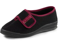 Sale Klettschuh mit hübscher Bordüre Damen Hausschuhe