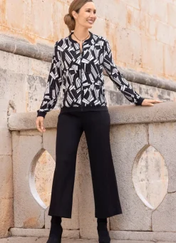 Damen Mona Lange Hosen<Knöchellange Hose mit weitem Bein