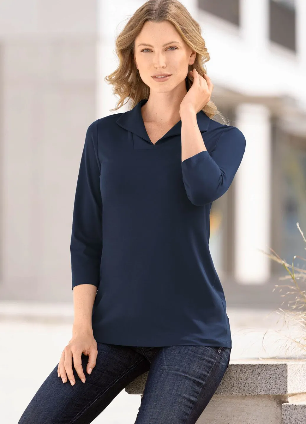 Kombifreundliches Poloshirt Damen Kurzarm