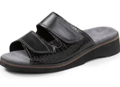 Clearance Komfortable Damen-Pantoletten, Weite K, mit Klettverschluss Damen Pantoletten