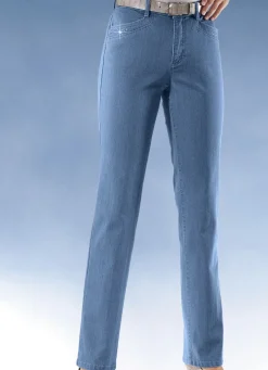 Damen Mona Lange Hosen|Jeans<Komfortjeans verziert mit Strasssteinen