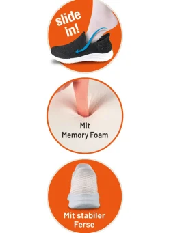 New Komfort-Sliding Stretch Sneaker Memory Foam Damen Sneaker & Sportschuhe|Slipper