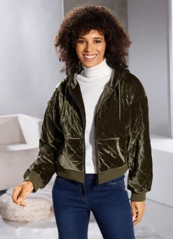 Damen Mona Winterjacken<Kurzjacke aus Samt