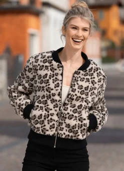 Damen Mona Winterjacken<Kurzjacke aus Teddyplüsch