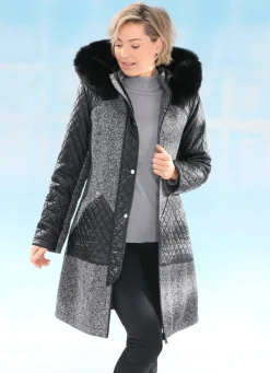 Damen Mona Wollmäntel<Kurzmantel im angesagten Materialmix