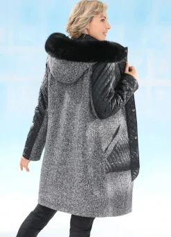 Damen Mona Wollmäntel<Kurzmantel im angesagten Materialmix