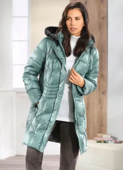 Damen Mona Wintermäntel<Kurzmantel mit Längssteppung seitlich