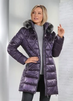 Damen Mona Wintermäntel<Kurzmantel mit Längssteppung seitlich