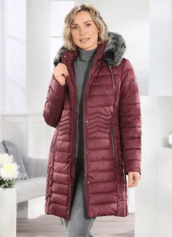 Damen Mona Wintermäntel<Kurzmantel mit seitlicher Längssteppung