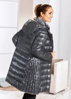Damen Mona Wintermäntel<Kurzmantel mit seitlicher Längssteppung