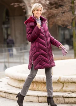 Damen Mona Wintermäntel<Kurzmantel mit Zickzack-Stepp