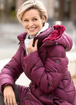 Damen Mona Wintermäntel<Kurzmantel mit Zickzack-Stepp