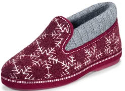 Damen Mona Hausschuhe<Laurina Hausschuh mit gepolstertem Strickkragen