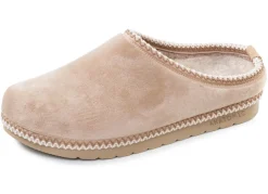 New Laurina, klassische Damen-Hausschuhe, Weite G, mit gemusterter Bordüre Damen Hausschuhe