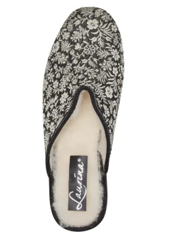 Best Laurina Pantoffel mit Blumen-Stickerei Damen Hausschuhe