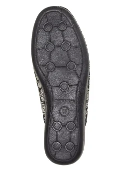 Best Laurina Pantoffel mit Blumen-Stickerei Damen Hausschuhe