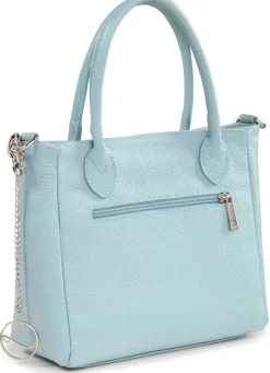 Outlet Laurina Tasche aus genarbtem Kalb-Nappaleder mit Zierkette Handtaschen