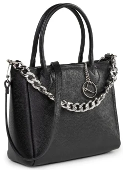 Online Laurina Tasche aus genarbtem Kalb-Nappaleder mit Zierkette Handtaschen
