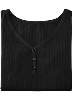 Sale Laurina Trägershirt mit Zierknopfleiste Damen Tops|Strandkleider